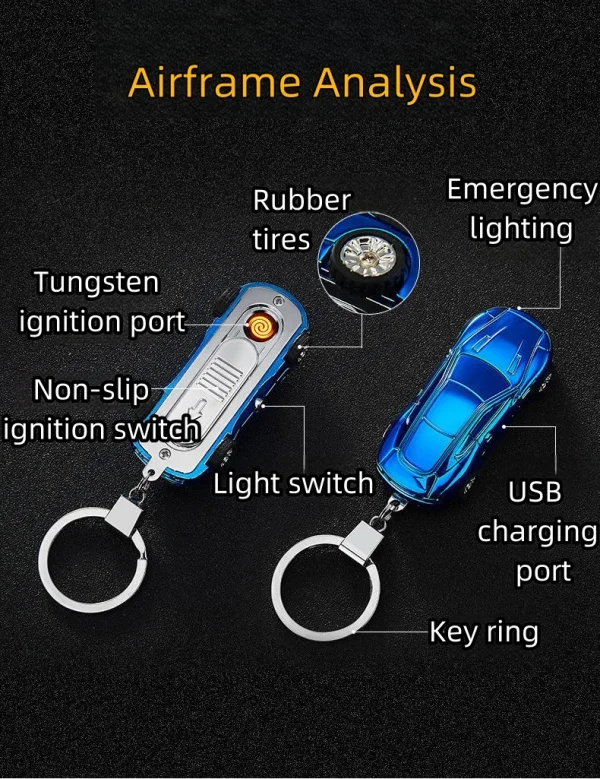 Multifunctional Sports Car Keychain