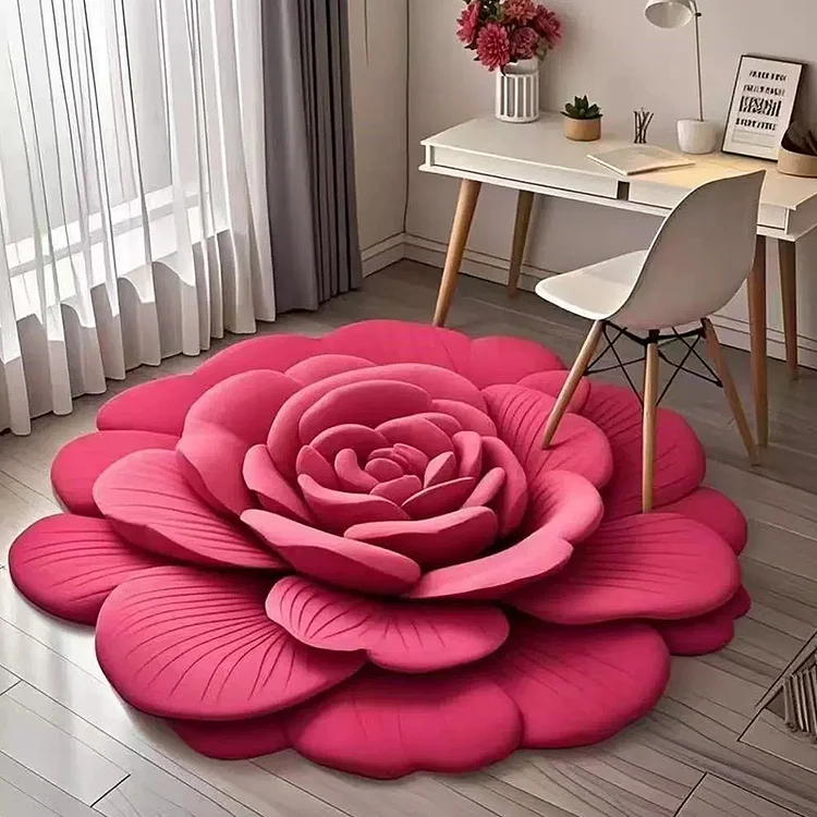 ​​🎨Floral Plush & Diatomaceous Earth Floor Mat   