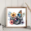 uk.everydayedeals (Limited Stock)11CT Full Stamped&nbsp;Cross Stitch - Butterfly Flower Camera (50*50CM)