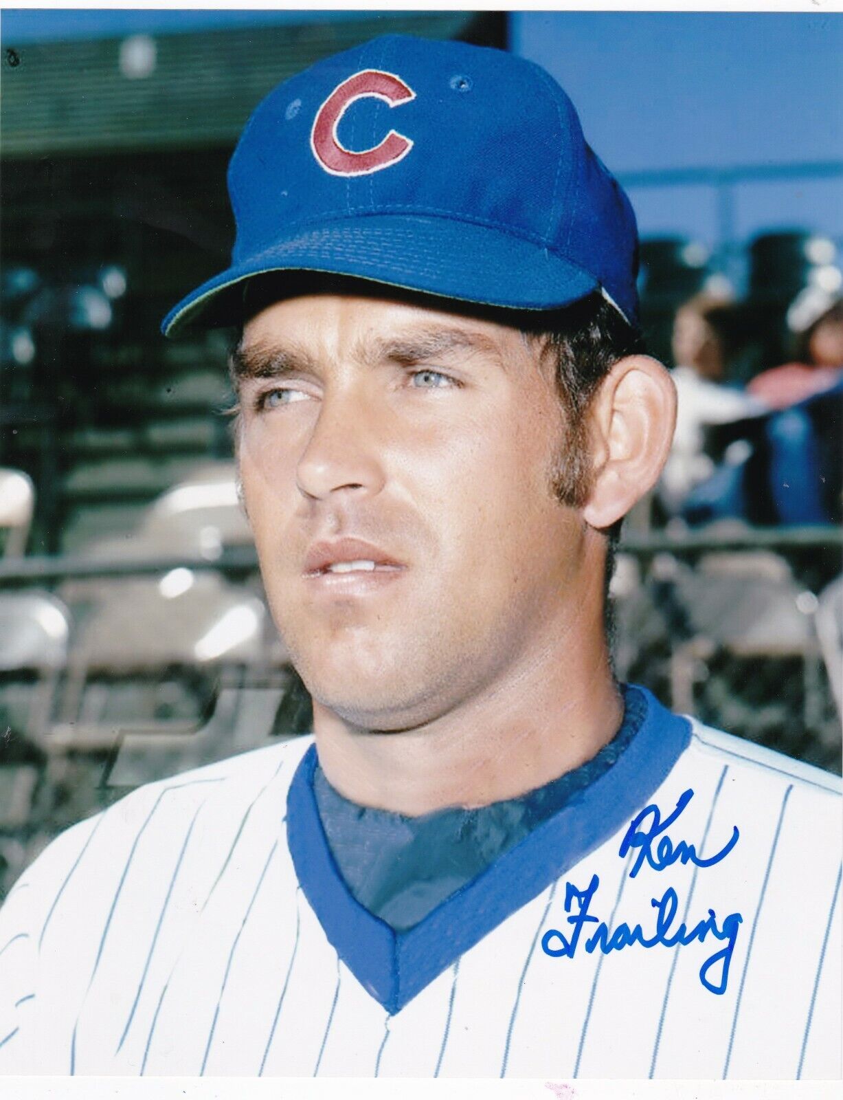 KEN FRAILING CHICAGO CUBS ACTION SIGNED 8x10