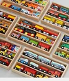 Children's Small Locomotive Car Model Toy Wooden Scooter Inertia Magnetic Boxed Car Compatible With Wooden Track