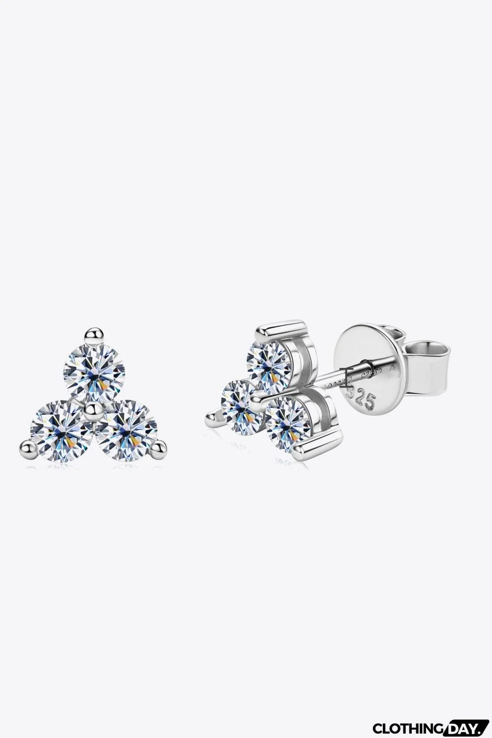 Moissanite 925 Sterling Silver Stud Earrings