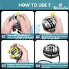 Wearslim Power Auto Start Spinner Gyroscopic Wrist and Forearm Exerciser Strengthener, Gyro Ball with Dynamic LED Lighting - Advance Level