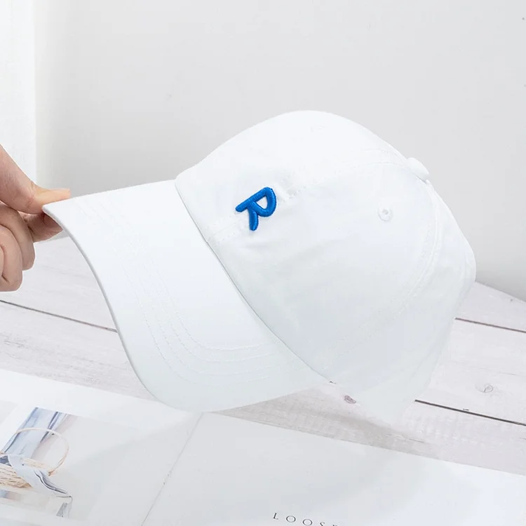 Outdoor Women Men Summer Hat Baseball Cap Men R Embroidery Cotton Breathable Cap