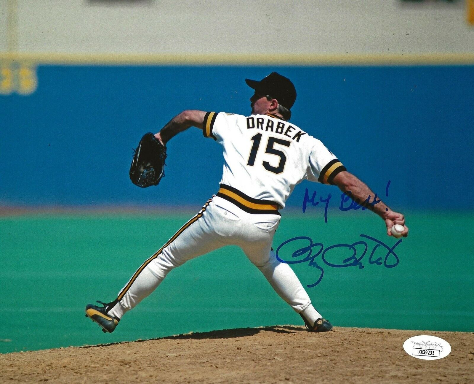 Doug Drabek signed Pittsburgh Pirates 8x10 Photo Poster painting autographed Bucs JSA