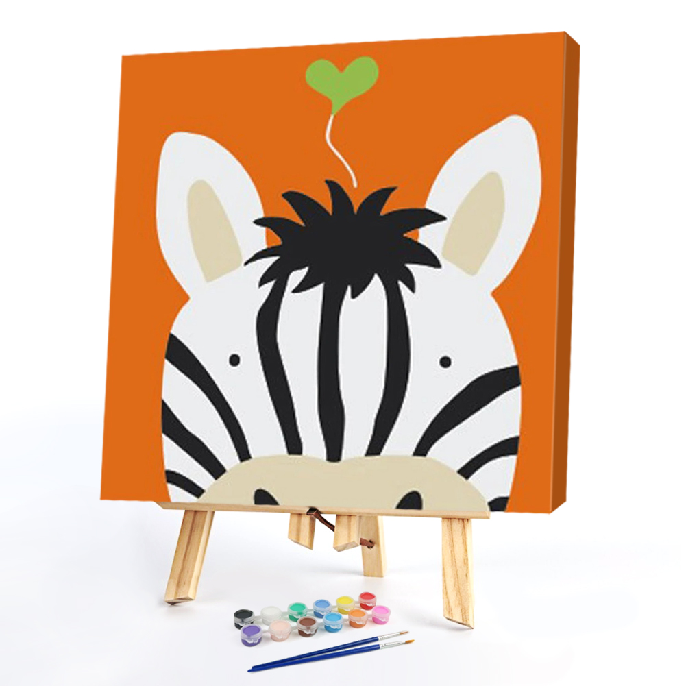 

20*20CM - Paint By Numbers - Zebra, 501 Original