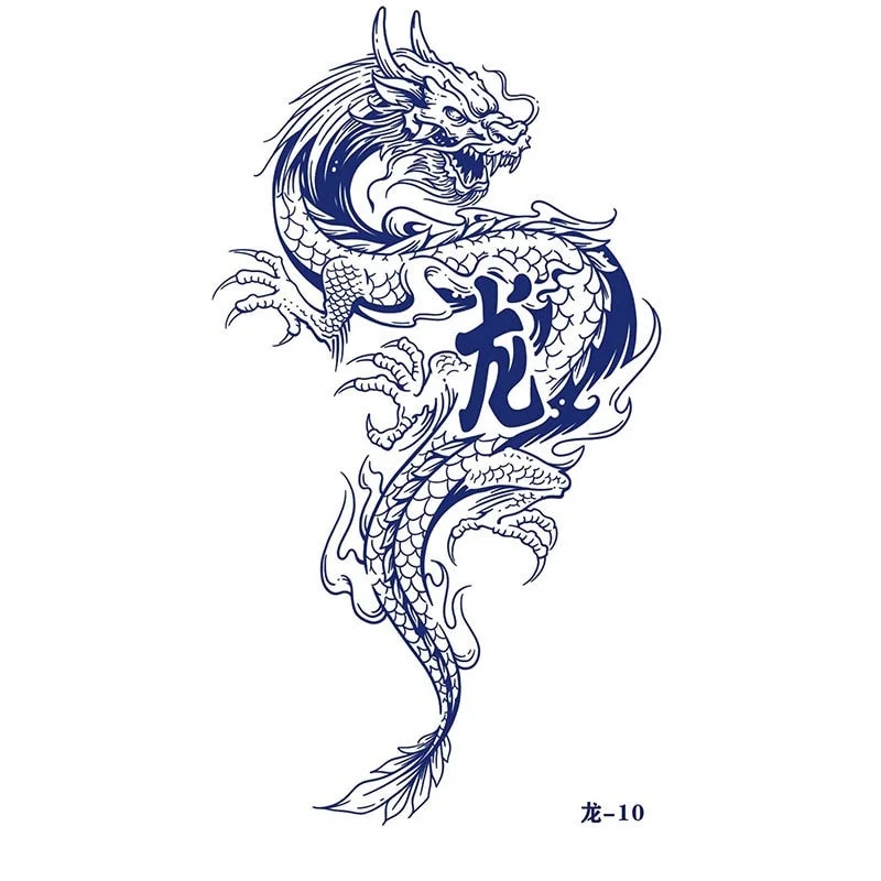 Dragon Juice Ink Tatouage Semi Permanent Temporary Tattoo Stickers Waterproof Lasting Tatuajes Temporales Hombre Art Fake Tattoo
