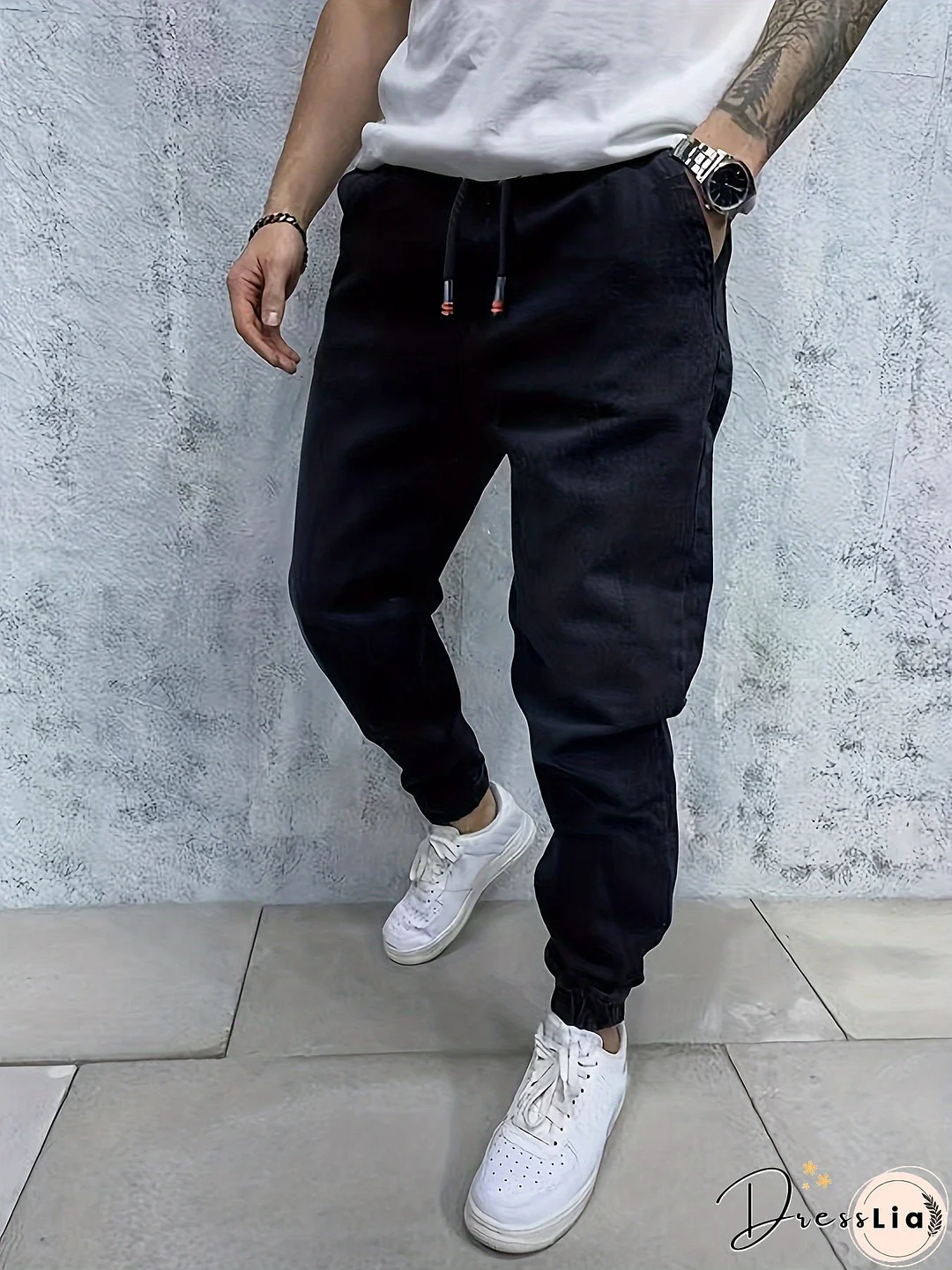 Men's Casual Joggers, Trendy Tapered Jeans