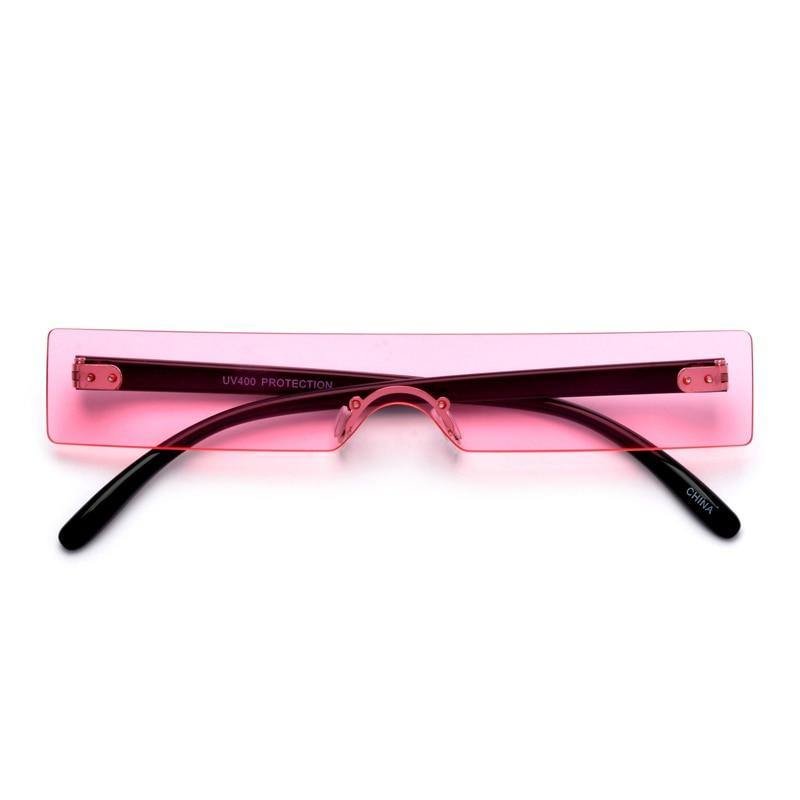 Rectangle Clear Small Sunglasses-VESSFUL