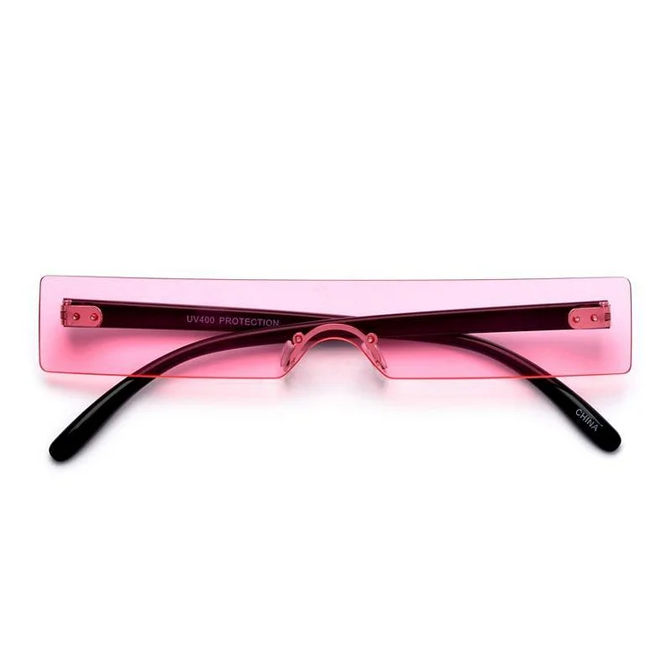 Rectangle Clear Small Sunglasses at Hiphopee