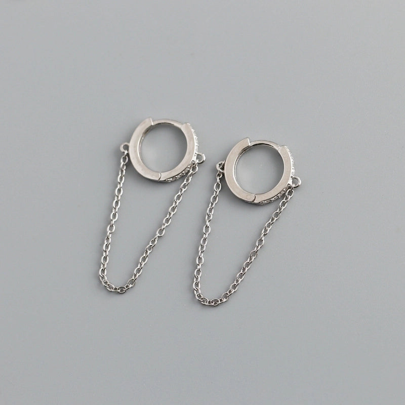 1 Pair Minimalist Geometric Plating Copper Drop Earrings