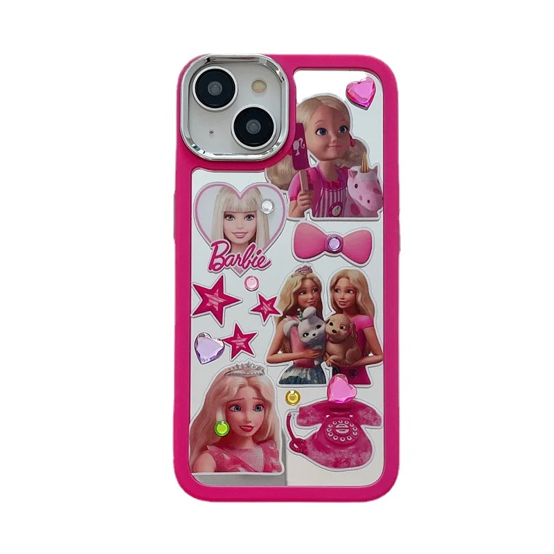 Sticker bow pink girl phone case new