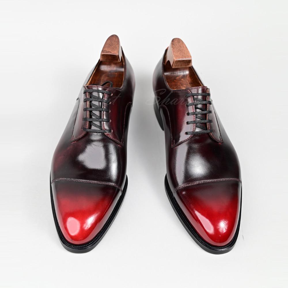 Men's Leather Shoes Derby Shoes Leather Banquet Shoes Wedding Leather Shoes