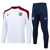 Joyfball 2024/2025 England Half-Pull Training Suit White Football Shirt 1:1 Thai Quality