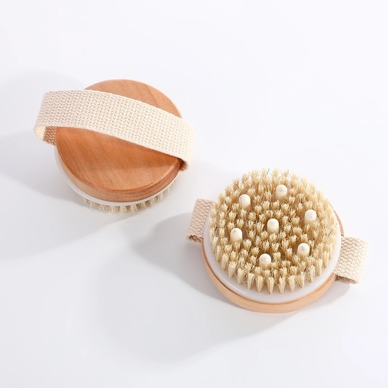 Retro Solid Color Wood Bath Brush/massage Brush 1 Piece