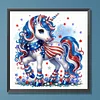 Flag Unicorn - Crystal Rhinestone Diamond Painting