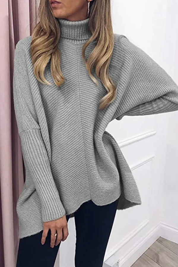 Casual Solid Basic Turtleneck Tops Sweater(7 Colors)