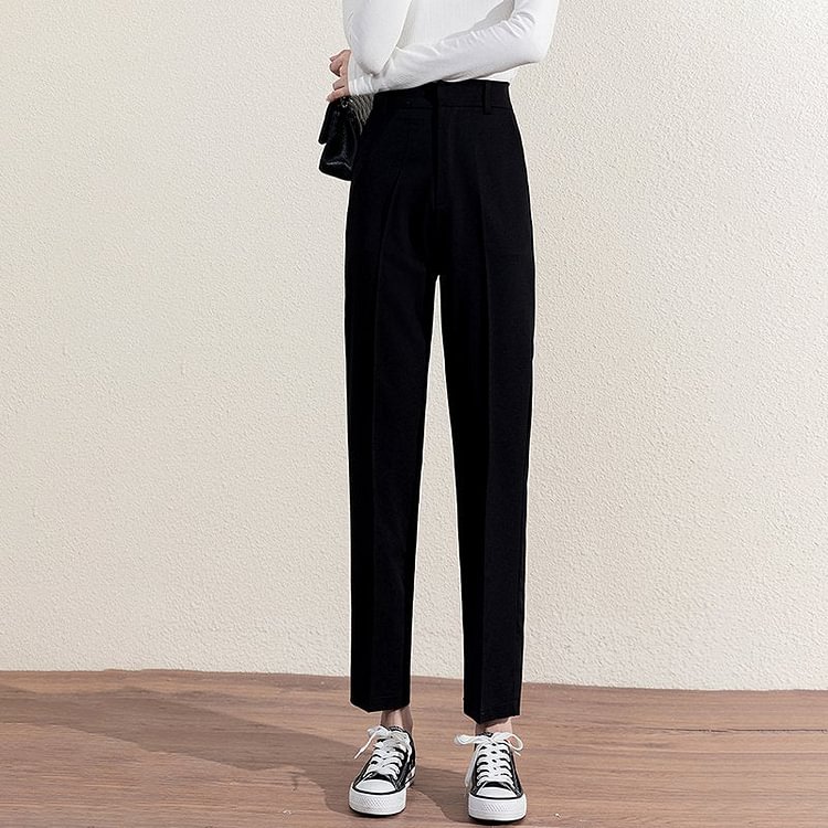 Solid Casual Pants