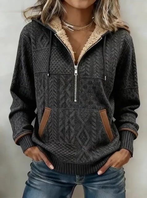 Women'S Casual Color-Blocked Pullover Sweatshirt 