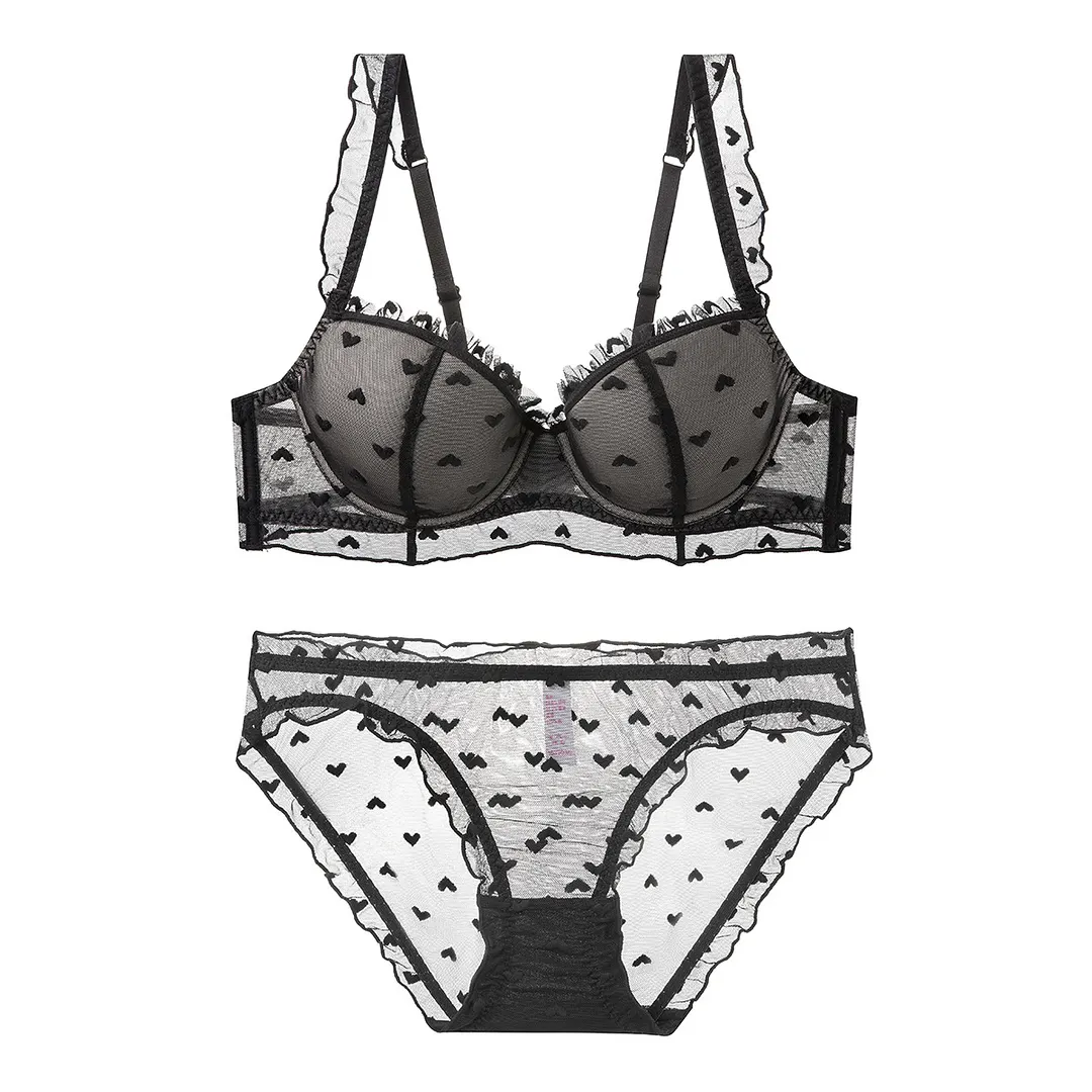 Churchf French Lace Women's Underwear Sexy Pure Bra Set Thin Set On Bras Panties Set