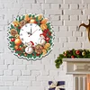 2D Flat DIY Fall Snowman Acrylic Diamond Painting Clock Pendant Home Decor