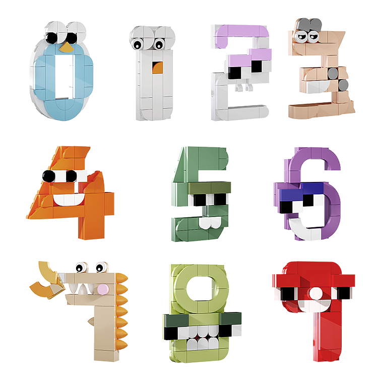 BZB MOC Lore Alphabet Cartoon Animal 0-9 Number Building Block Set 26  Letter A-Z Alphabet Lore CAB brick For Kids best Gifts