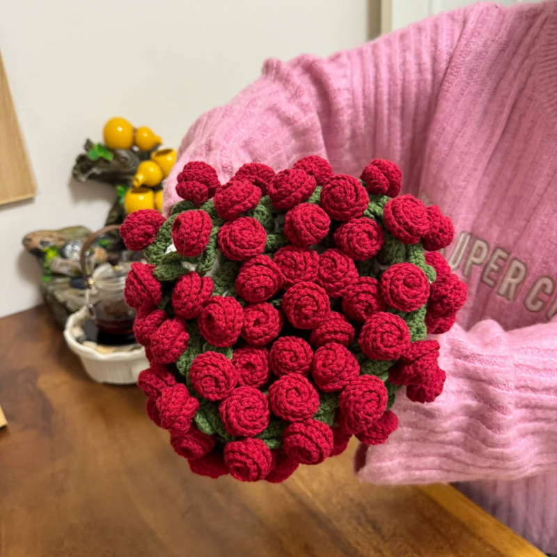 Cobertor com Buquê de Rosas DIY - Presente Criativo para Aniversários/Comemorações, Decoração Artesanal para Casa