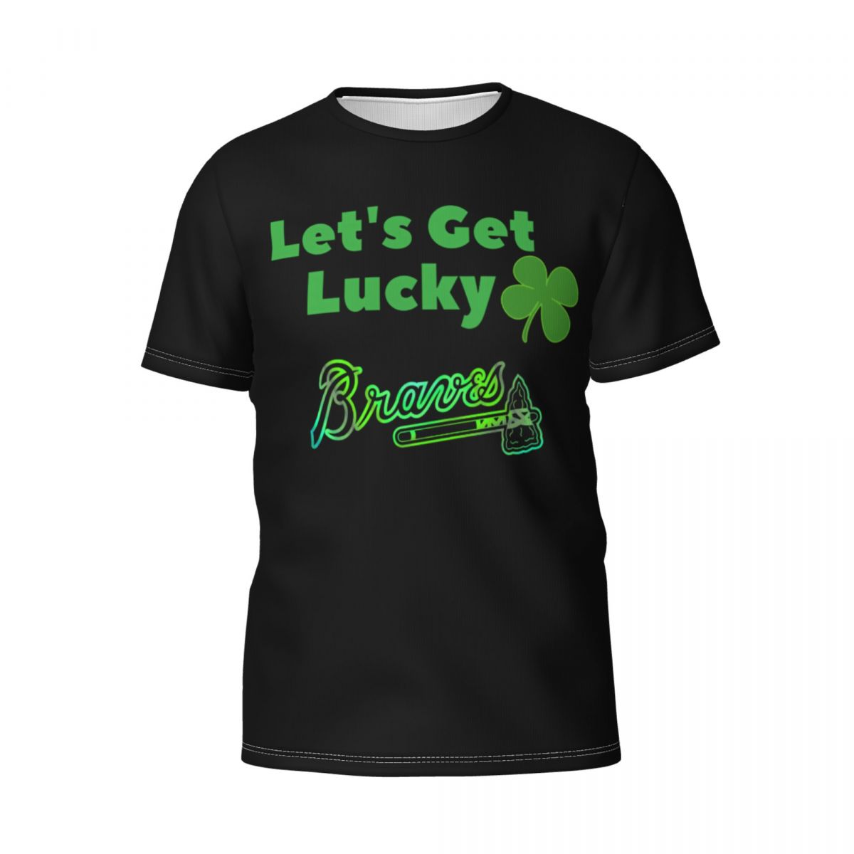 Atlanta Braves Get Lucky Clover St. Patrick's Day Short-Sleeve Men's T-Shirt