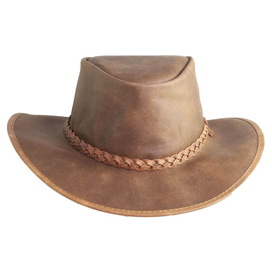 Crusher - Mens Crushable Leather Outback Hat