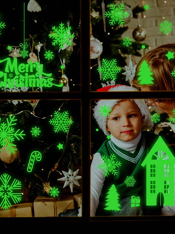 Christmas Luminous Electrostatic Adsorption Window Sticker Decoration