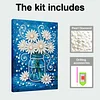 (20x30cm)DIY Flower Vase Framed Handmade Pearl Painting Art Craft Kit Living Home Decor