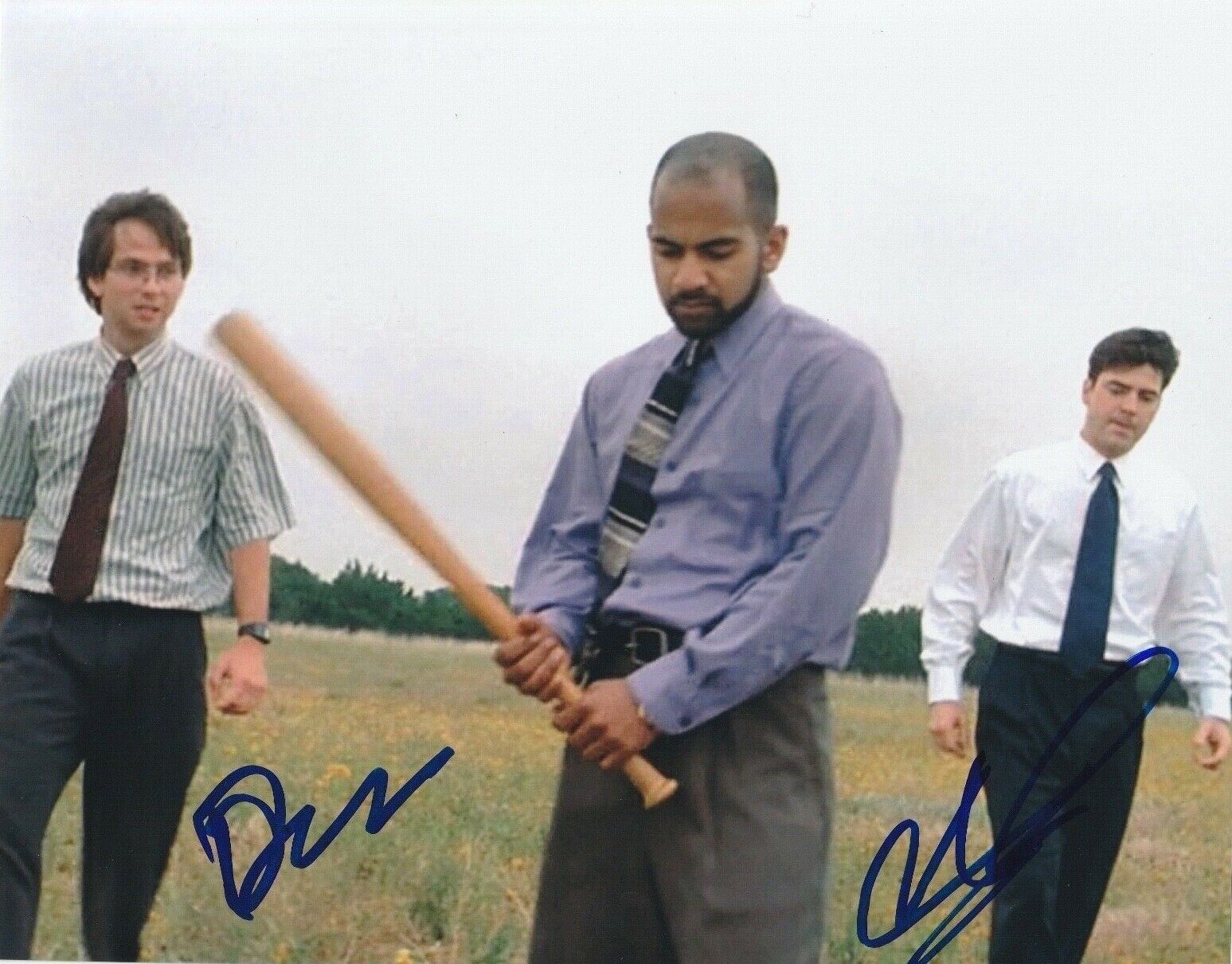 * OFFICE SPACE * signed autographed 8x10 Photo Poster painting * DAVID HERMAN & AJAY NAIDU * 5