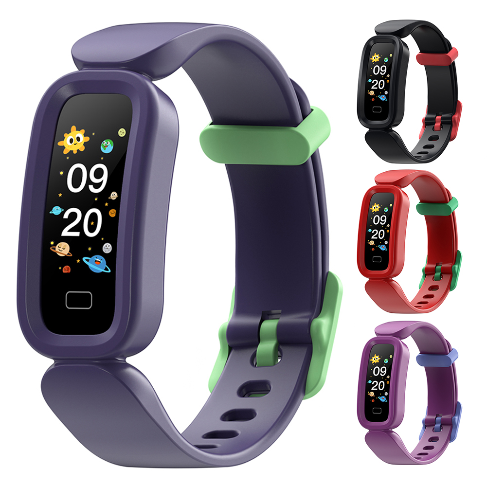 

S90 Bluetooth-Compatible Kid Smart Bracelet Multi-Function Reminder Watch, Purple, 501 Original
