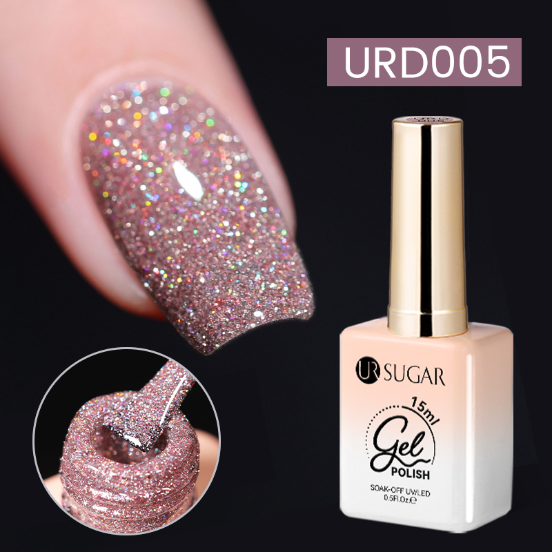 Needmkt UR SUGAR 15ml Champagne Water Light Cat Magnetic Gel Nail Polish Vernis Semi Permanent Soak Off Crystal Gel Polish For Nails