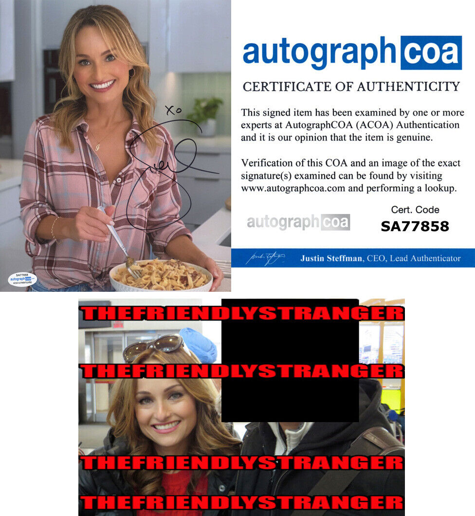 GIADA DE LAURENTIIS signed Autographed 8X10 Photo Poster painting c PROOF - SEXY Chef ACOA COA