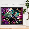 Diamond Painting-Round AB Drill Stained Glass Hummingbird(55*45 CM)