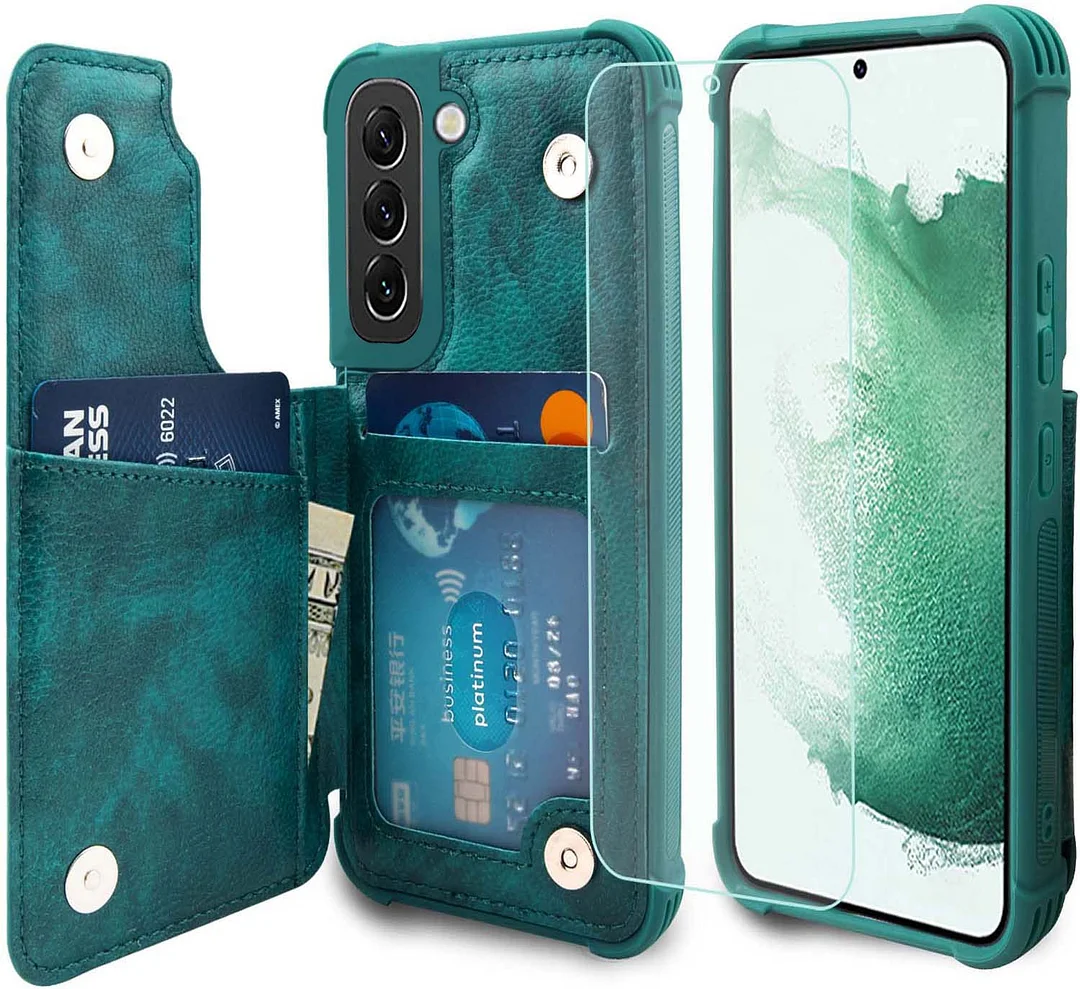 VANAVAGY Wallet Case for Galaxy S23