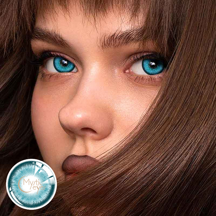 【U.S WAREHOUSE】Doya Cyan Blue Colored Contact Lenses