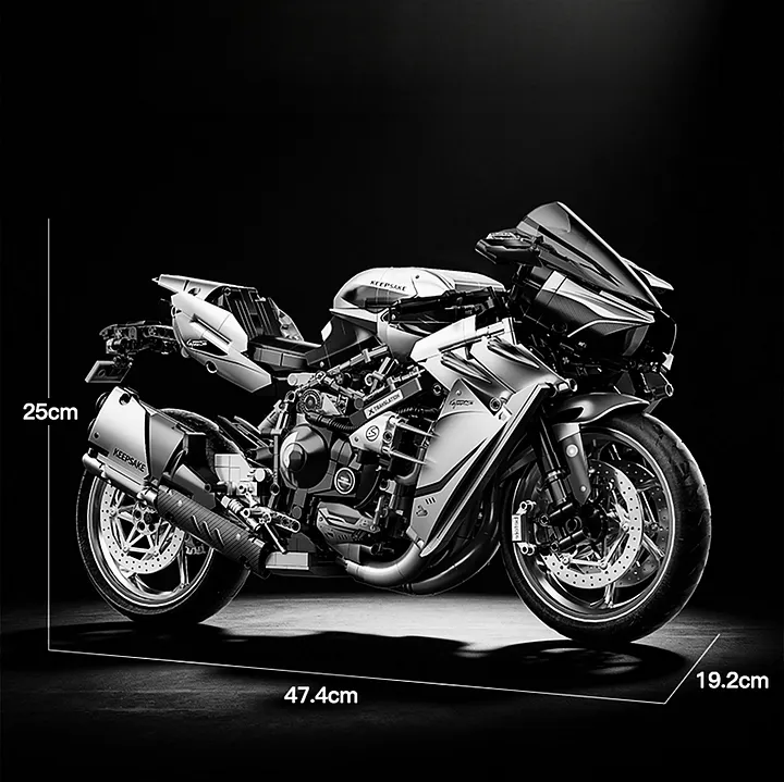 KAVOWORLD 88815 Racing Motorcycle Building Set | 2040 Pieces | 1:5