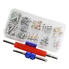 102Pcs AC Shrader Valve Core with Tool Air Conditioning Assortment Kit for