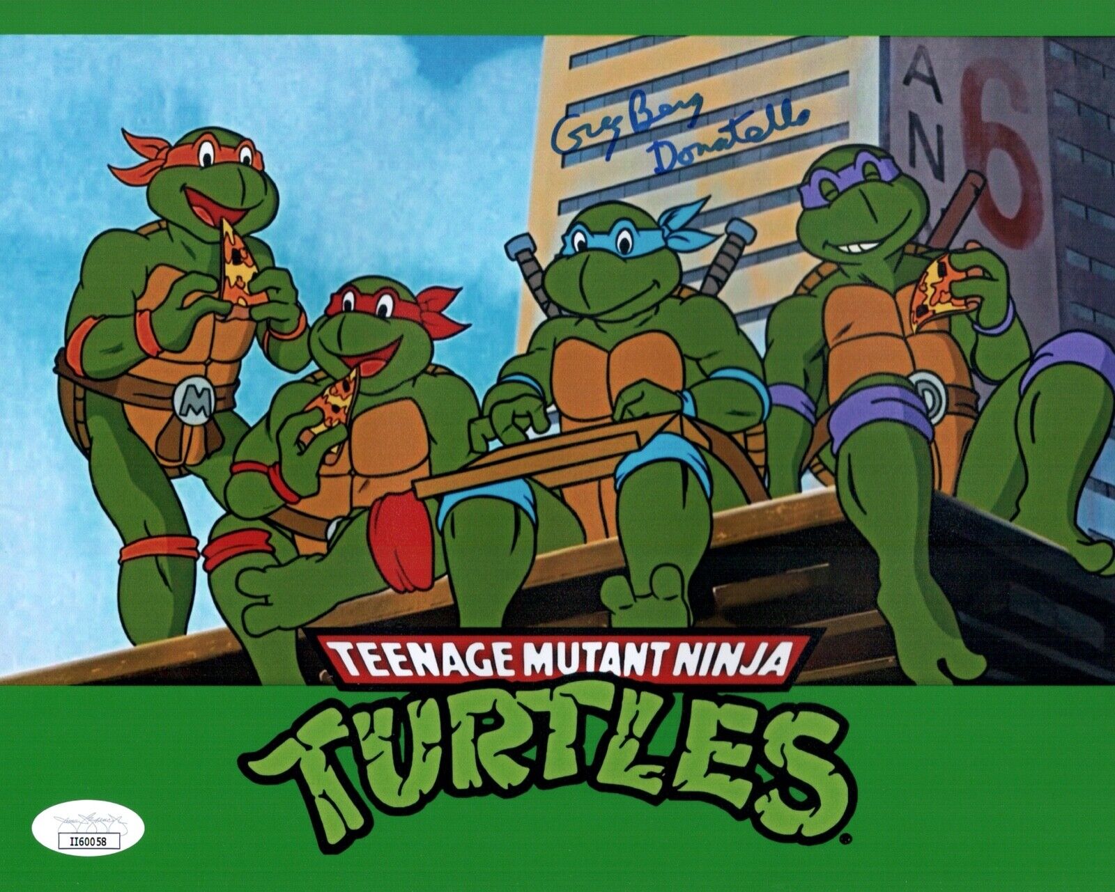 GREG BERG Donatello TEENAGE MUTANT NINJA TURTLES Signed 8x10 Photo Poster painting JSA COA Cert