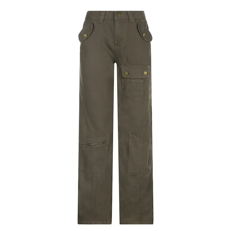 Asymmetric Cargo Capri Pants
