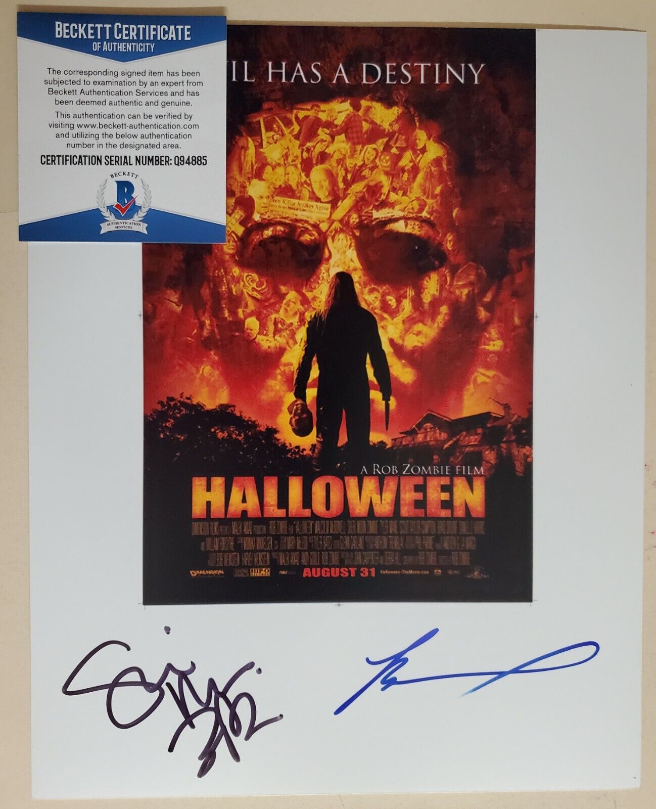 SHERI MOON ZOMBIE TYLER MANE SIGNED 8x10 Photo Poster painting HALLOWEEN BAS BECKETT