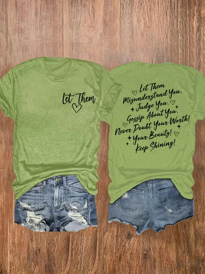 Women's Let Them Print Casual T-Shirt