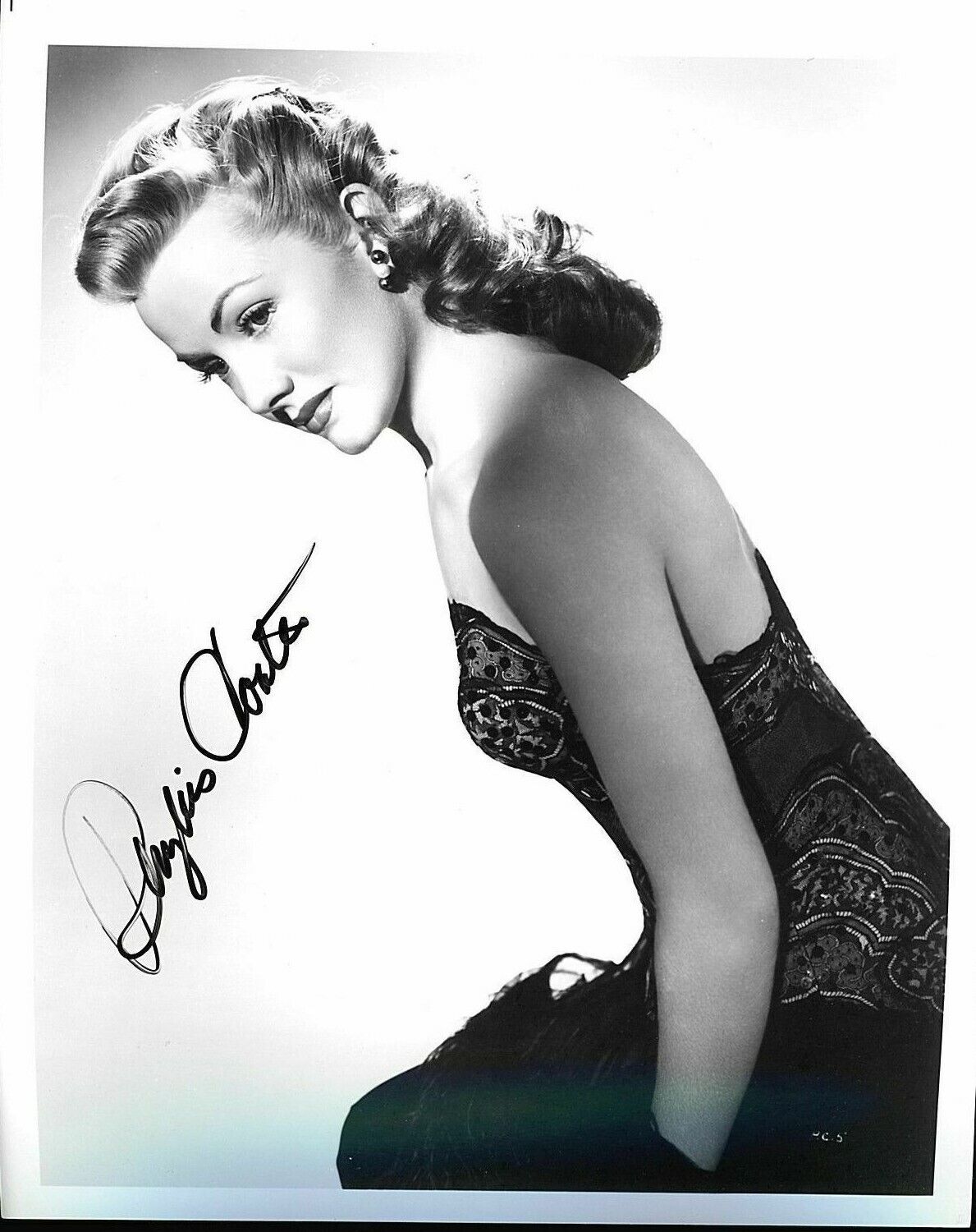 PHYLLIS COATES 1ST LOIS LANE IN THE 1951 TV SERIES SIGNED 8X10 Photo Poster painting W/COA