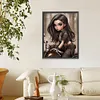 >SALE<5D DIY Full Round Drill Diamond Painting Curly Haired Big Eyed Girl Decor30x40cm