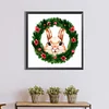 5D DIY Full Round Drill Diamond Painting Critter Wreath Rabbit Home Decor