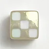 100PCS Lovely Flashing Painting Square Plaid Dice DIY Beads