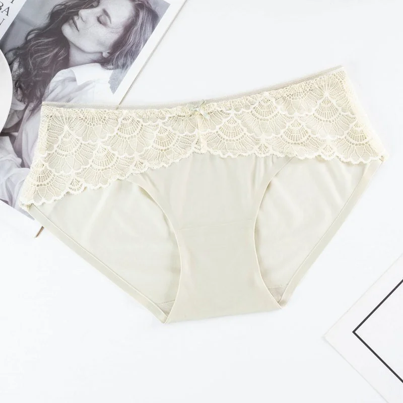 Fashion Lace Underwear Women Panties Briefs Traceless Comfortable Breathable Intimate Lingerie Female Seamless Ice Silk Panty