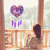 (US Only)Feather Wind Chime Theme 2D/Flat DIY Hanging Diamond Art Eye Pendant Decor
